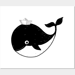 Little whale smiles Posters and Art